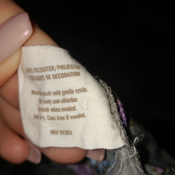 Decree • Floral Y2k Taupe Babydoll Crochet Flowy Tank Top Womens Large Juniors - Picture 6 of 9